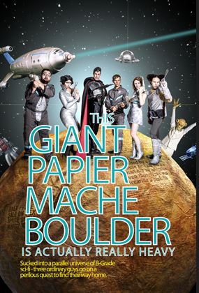 This Giant Paper Mache Boulder is Really Heavy